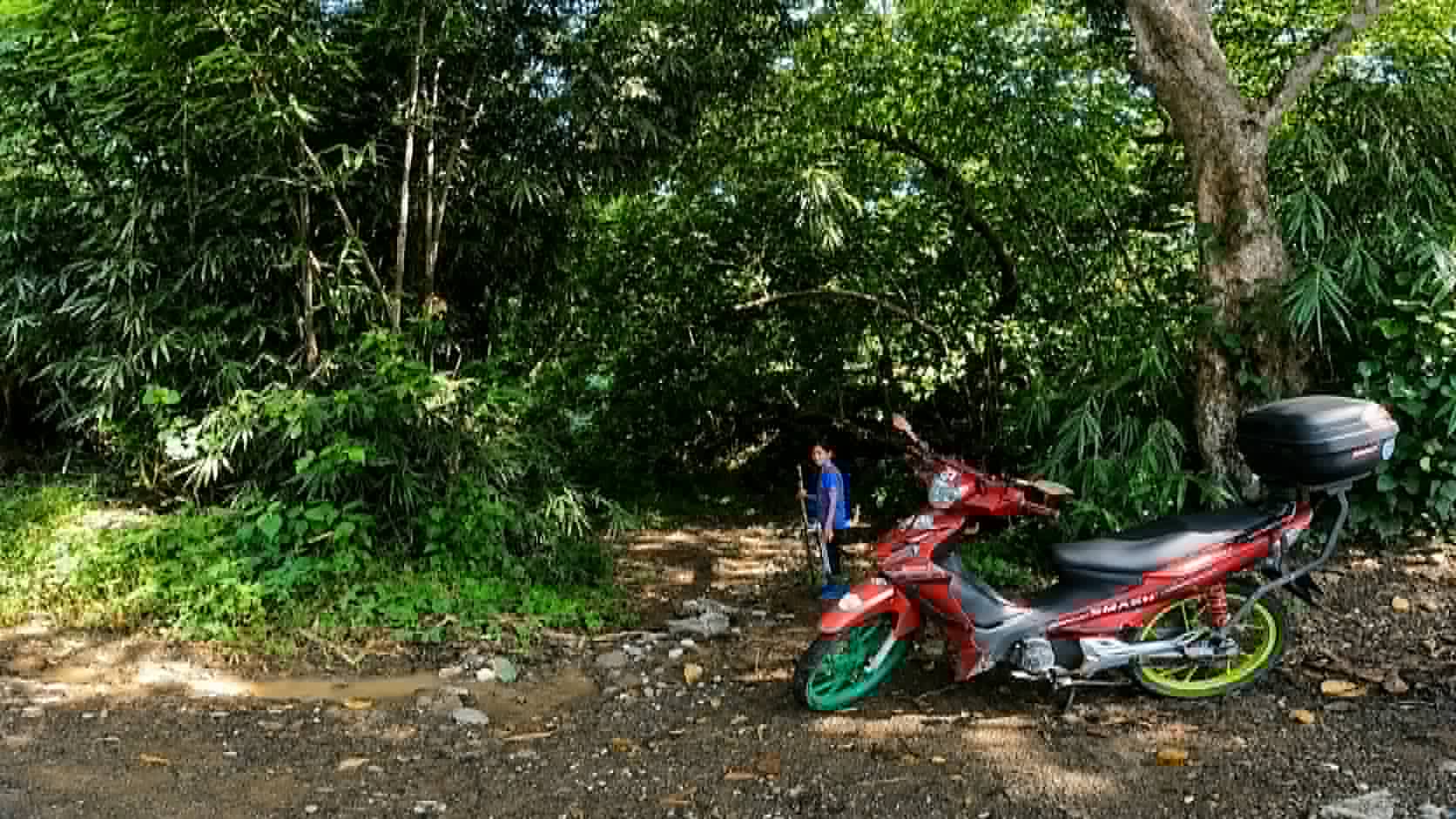 Mouth of the barangay road toward the property